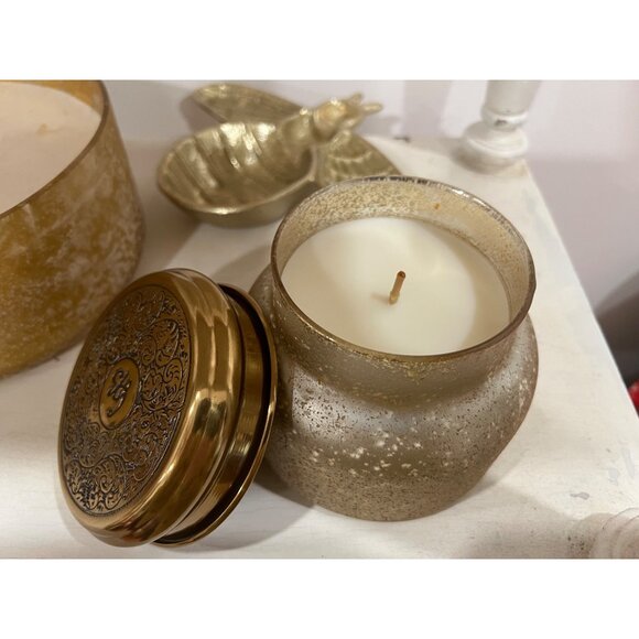 Anthropologie Capri Blue Spiced Cider Scented Candle Single Wick Glass Jar - Picture 3 of 4